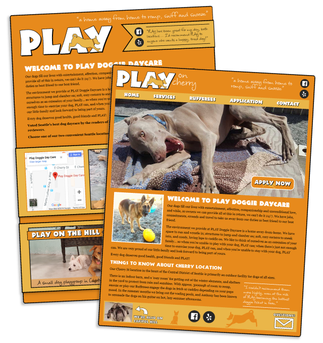 Play Doggie Daycare Visual Designs